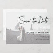 Save The Date Code QR - Mariage photo Enregistrer la date (Devant / Derrière)