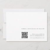 Save The Date Code QR Mariage photo moderne Enregistrer la date (Dos)