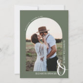 Save The Date Code QR Mariage Photo Sage vert Enregistrer la dat (Devant)