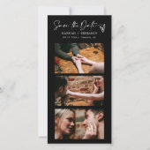 Save The Date Code QR moderne Black Photo Boot Strip (Devant)