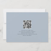 Save The Date Code QR moderne décidé pour toujours bleu enregist (Dos)