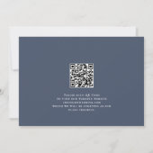 Save The Date Code QR moderne Décidé sur la marine toujours pous (Dos)