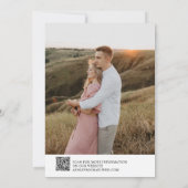 Save The Date Code QR moderne élégant Script 2 Mariage photo (Dos)