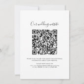 Save The Date Code QR moderne photo Mariage RSVP (Dos)