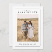 Save The Date Code QR Monogramme Classique 2 Photo Mariage (Devant)