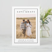 Save The Date Code QR Monogramme Classique 2 Photo Mariage (Debout devant)