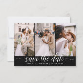 Save The Date Code QR noir blanc - Enregistrer la photo Date 3 (Devant)