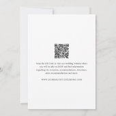 Save The Date Code QR noir et blanc intemporel Mariage élégant (Dos)