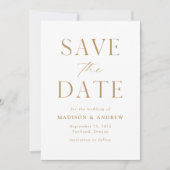 Save The Date Code QR Or Élégant Moderne (Devant)