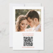 Save The Date Code QR Orange Coucher de Soleil Italien Tendance (Dos)
