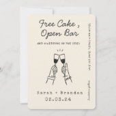 Save The Date Code QR photo de barre ouverte de gâteau gratuit d (Devant)