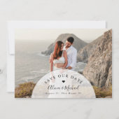 Save The Date Code QR photo de mariage moderne minimal (Devant)