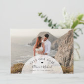 Save The Date Code QR photo de mariage moderne minimal (Debout devant)
