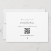 Save The Date Code QR photo de mariage moderne minimal (Dos)