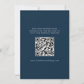 Save The Date Code QR photo de Navy Moderne 3 (Dos)