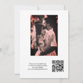 Save The Date Code QR photo d'écriture calligraphique élégante m (Dos)