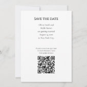 Save The Date Code QR Photo Enregistrer la Date (Dos)