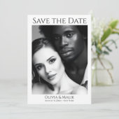 Save The Date Code QR Photo Enregistrez la Date (Debout devant)