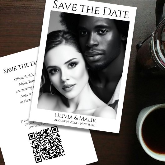 Save The Date Code QR Photo Enregistrez la Date