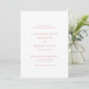 Save The Date Code QR Rose Élégant Mariage Élégant