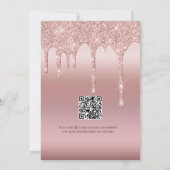 Save The Date Code QR Rose Gold Pailleté Blush Rose (Dos)