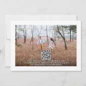 Save The Date Code QR Simple Écriture Manuscrite 2 Photo Mariage (Dos)