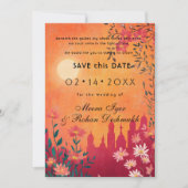 Save The Date Code QR Sunset Serenade Mariage (Devant)