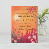 Save The Date Code QR Sunset Serenade Mariage (Debout devant)