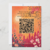 Save The Date Code QR Sunset Serenade Mariage (Dos)