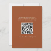 Save The Date Code QR Terracotta Élégant Moderne (Dos)