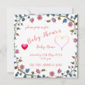 Save The Date Coeur baby shower (Devant)