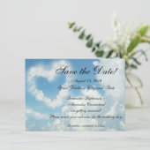 Save The Date Coeur dans les Nuages Enregistrer la Date (Debout devant)