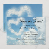 Save The Date Coeur dans les nuages Enregistrez la date (Devant / Derrière)