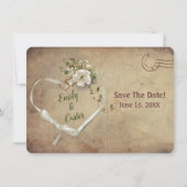 Save The Date Coeur de ruban mariage Enregistrer la date (Devant)