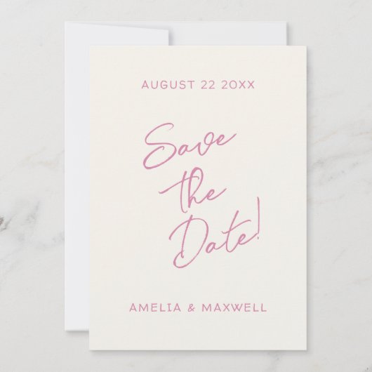 Save The Date Coeur Locket mignonne Monogramme moderne Mariage r (Dos)