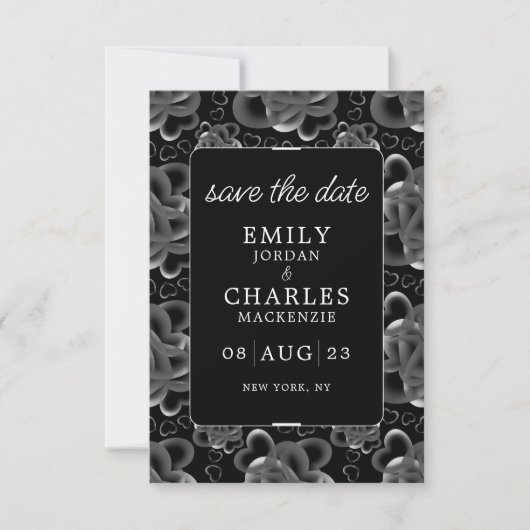 Save The Date Cœurs à profusion Élégant mariage (Devant)