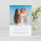 Save The Date Coeurs art aquarelle mariage de plage sauver (Debout devant)