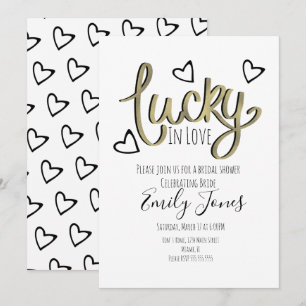 Save The Date Cœurs Chanceux en Amour Baby Shower