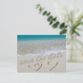 Save The Date Coeurs dans le sable "Sauvez la date" (Debout devant)