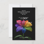 Save The Date 🌈 Cœurs de mariage en fleurs (Devant)