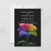 Save The Date 🌈 Cœurs de mariage en fleurs (Dos)