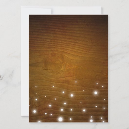 Save The Date Coeurs et lumières Mariage rustique Enregistrer le (Dos)