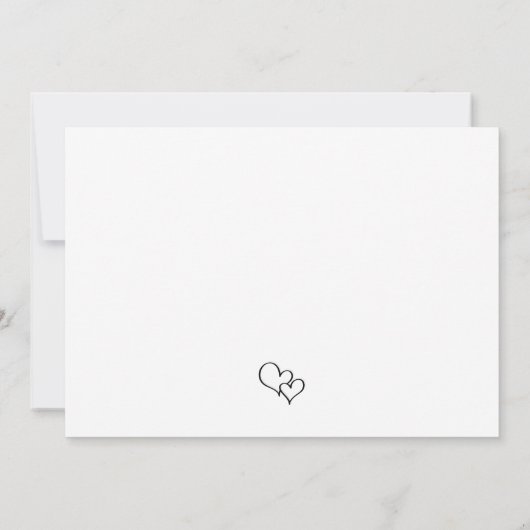 Save The Date Coeurs Mariages Photo Simplement Élégants Simple (Dos)