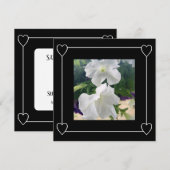 Save The Date Coeurs romantiques Noir moderne Simple Mariage Pho (Devant / Derrière)
