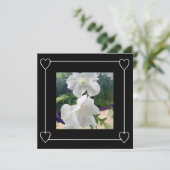 Save The Date Coeurs romantiques Noir moderne Simple Mariage Pho (Debout devant)