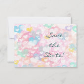 Save The Date Coeurs stratifiés Aquarelle Mariage Enregistrer la (Devant)