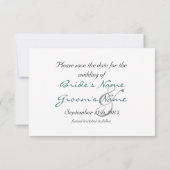 Save The Date Coeurs stratifiés Aquarelle Mariage Enregistrer la (Dos)