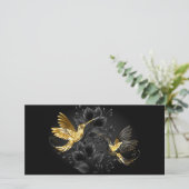 Save The Date Colibri noir et or (Debout devant)