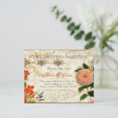 Save The Date Colibris botaniques Camellia Enregistrer la date (Debout devant)
