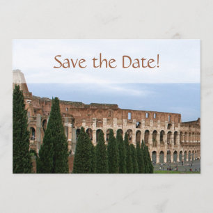 Save The Date Colisée personnalisée Rome Italie Enregistrer la d